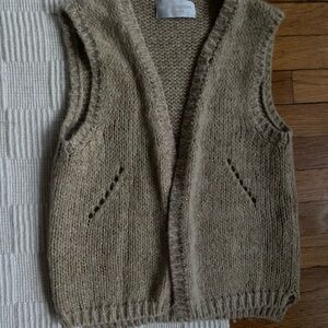 Zadig & Voltaire Textured wool mix Knit in Gold and beige M